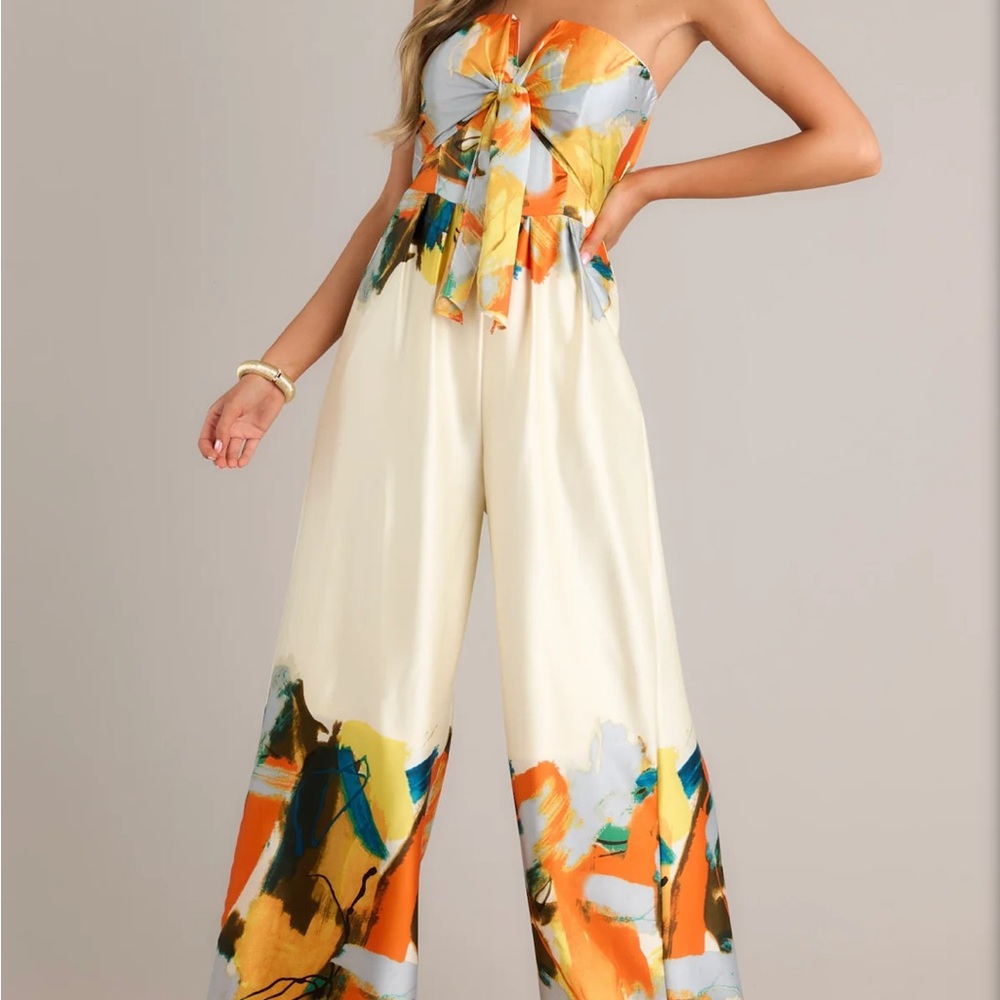 Strapless Multicolor Jumpsuit